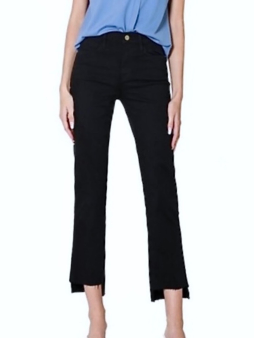 FRAME DENIM Film Noir Le High Straight Raw Stagger Jeans Size 31